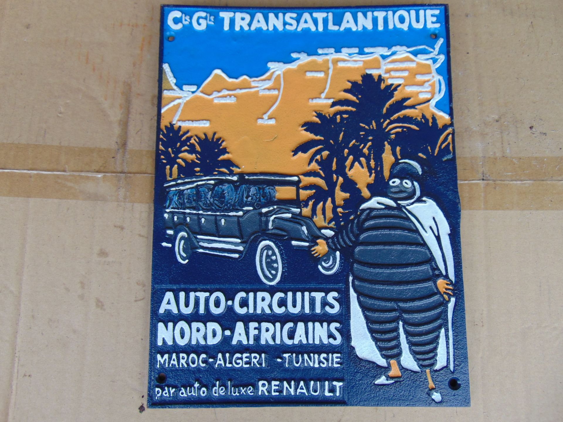 Very Nice Hand Painted Michelin North Africa Rally Sign, Size 24 x 34 cms - Image 2 of 4