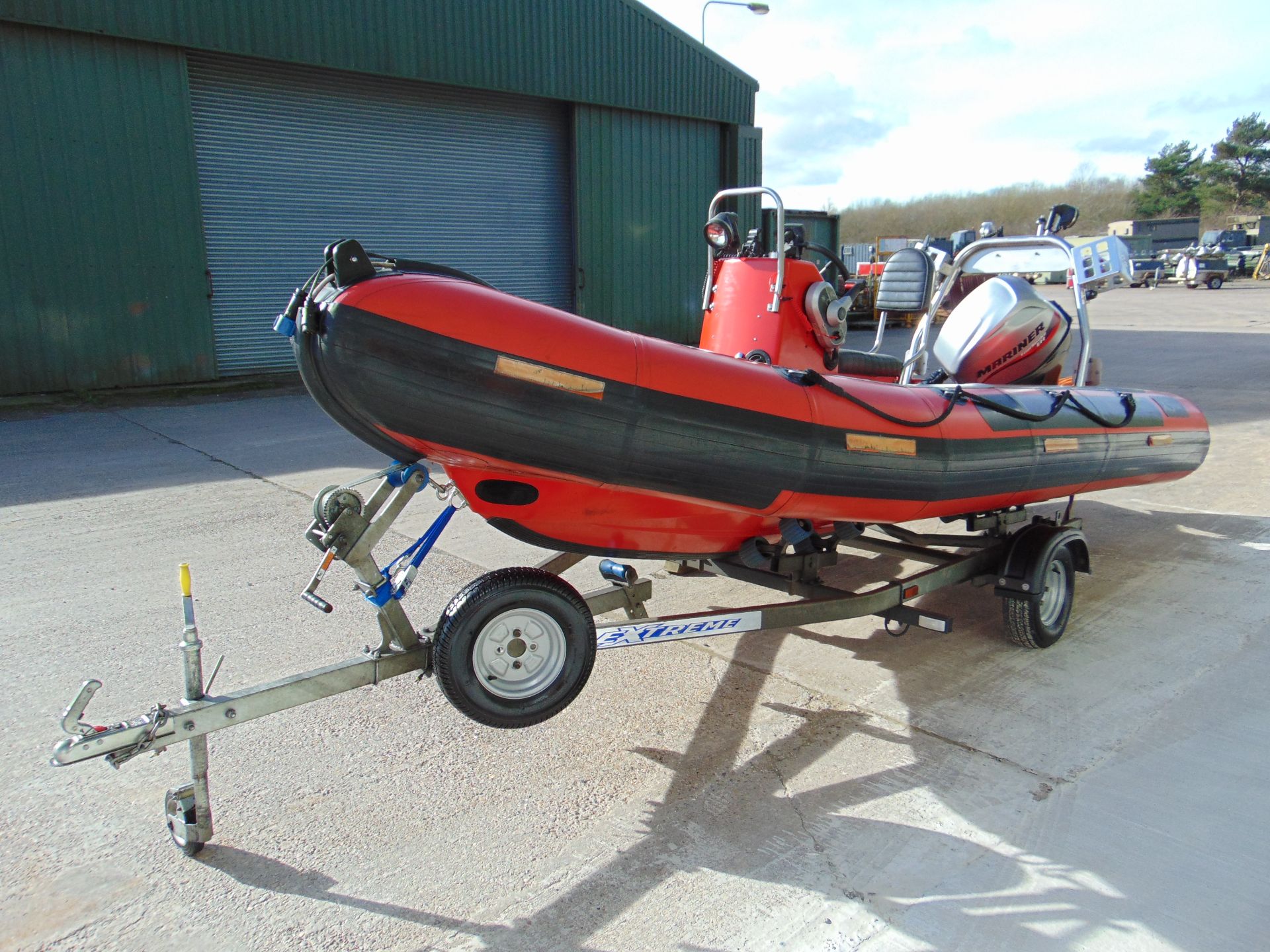 XS-Ribs 4.6M Inflatable w/ Mercury Mariner Four Stroke EFI 60HP Outboard Motor on Trailer. - Image 7 of 57