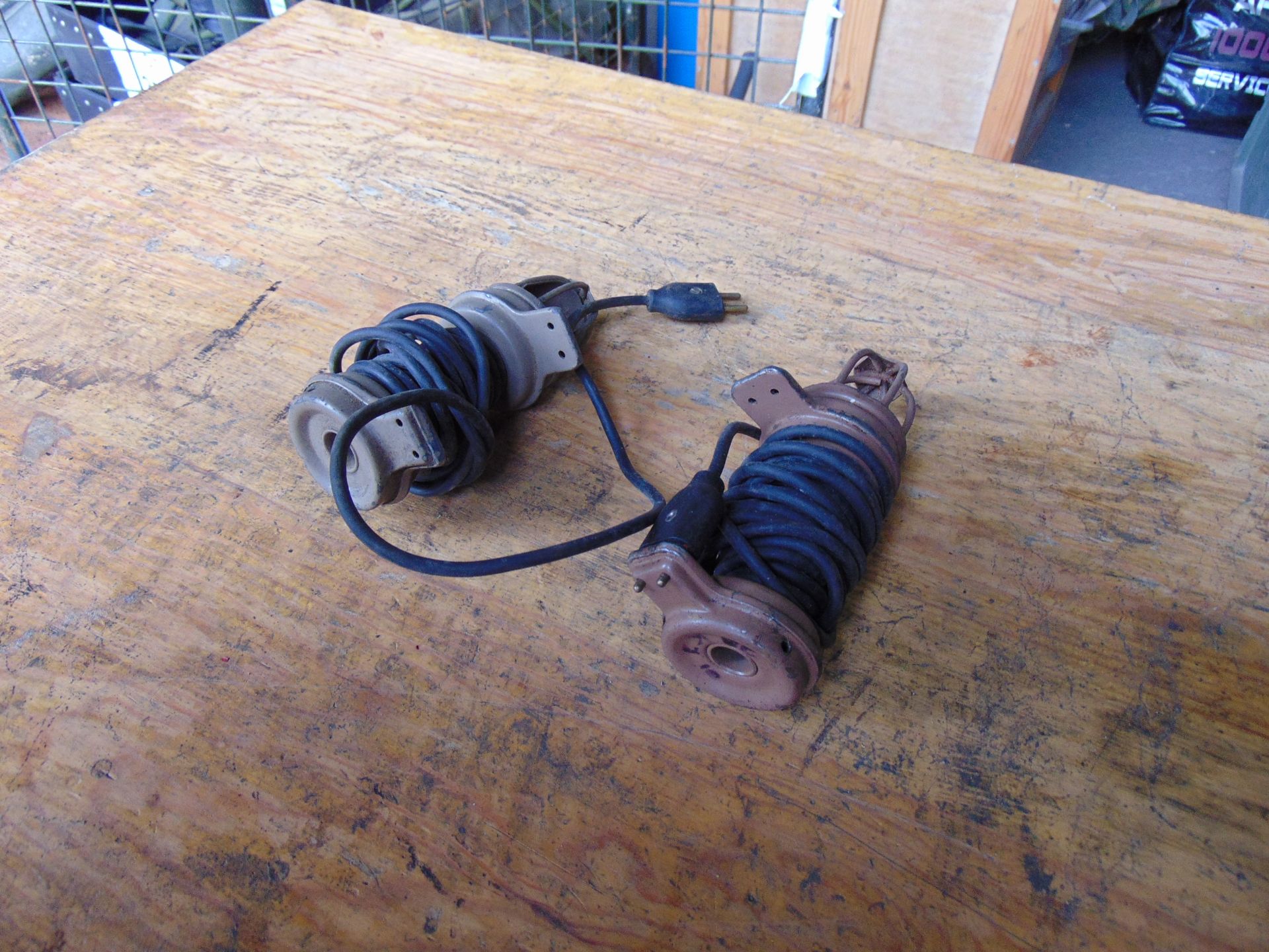 2 x Land Rover Series Inspection Lamps c/w Lead and Plug - Image 6 of 6
