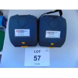 2 x Physio Controls Lifepak CR-T Defibrillator AED Trainer Unit in Carry Case