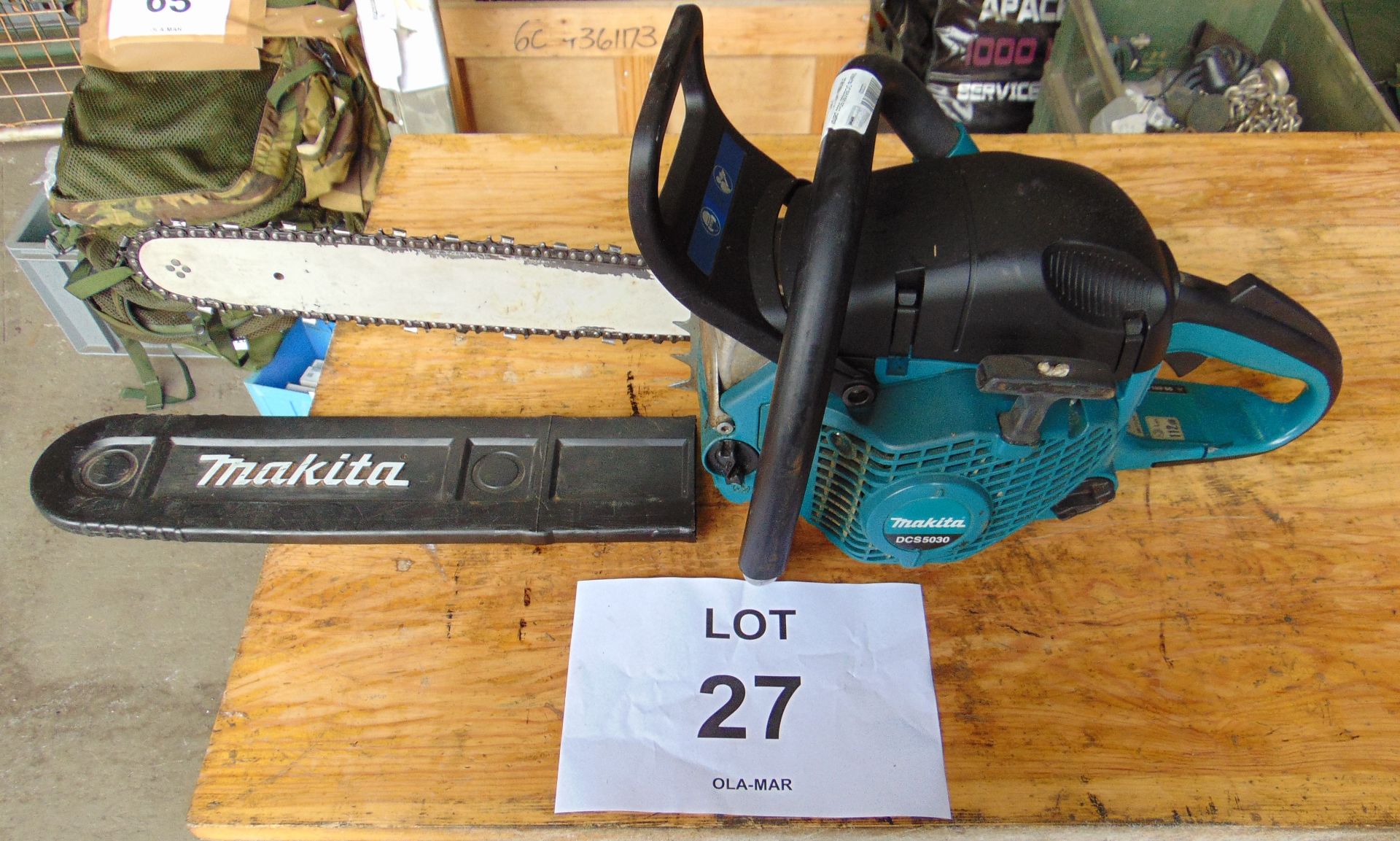 MAKITA DCS 5030 50CC Chainsaw c/w Chain Guard from MoD.