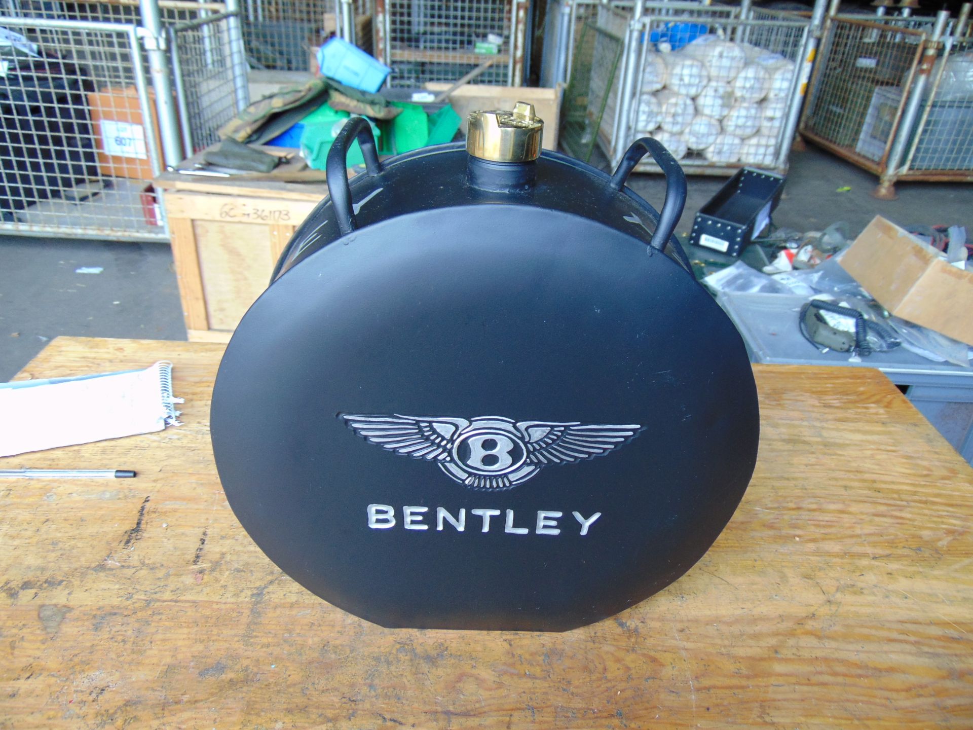 New Unused Bentley Cars Fuel/Oil Can with Brass Cap and Handles - Image 6 of 6
