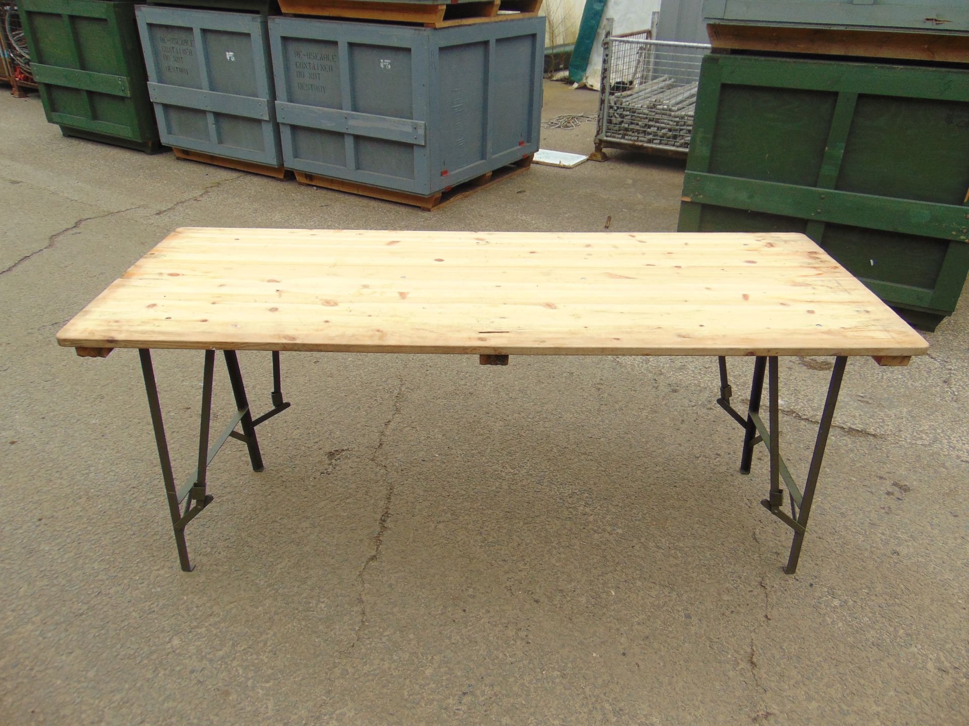 1 x Standard British Army 6ft Table - Image 2 of 6