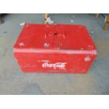 Galvanised Double Coca Cola Cool Box with Bottle Opener etc, Size L 70 x W45 x H44 cms