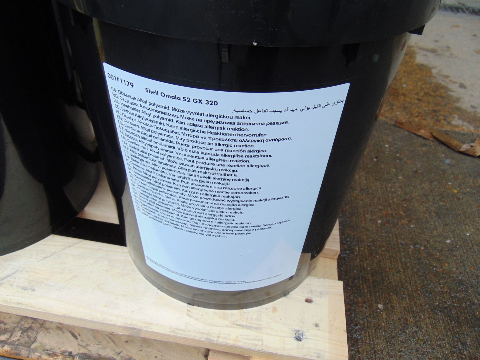 6 x 20 Litre Drums of Shell Omala S2 GX, Extreme Pressure Gear Oil New Unissued MoD Reserve Stocks - Image 3 of 4