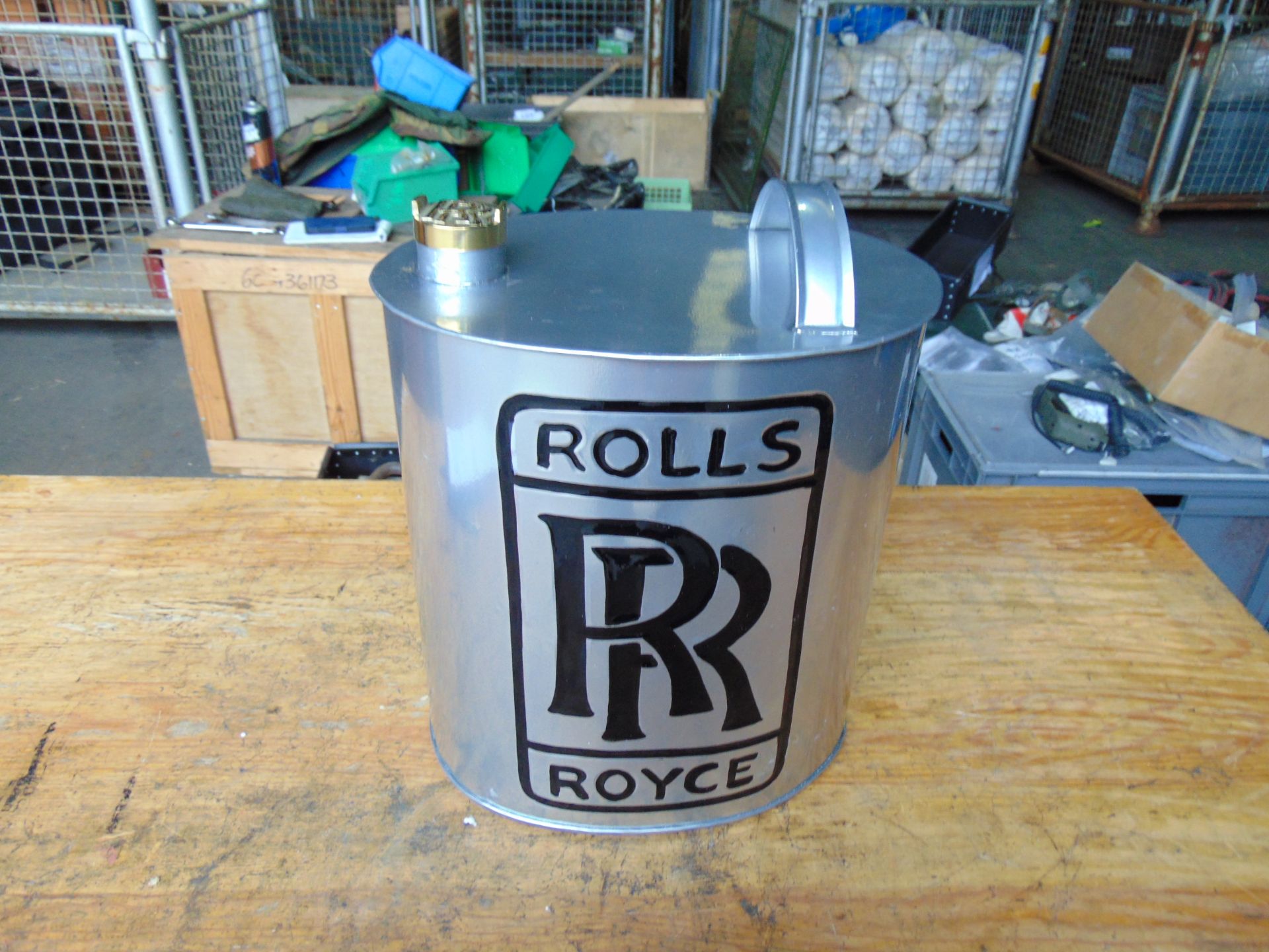 Rolls Royce 2 Gall Oil/Fuel Can Oval with Brass Cap