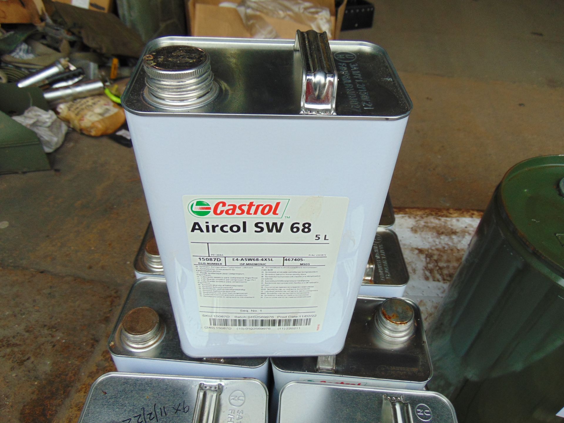 13 x 5 Litre Cans Castrol Air Col SW68 (OX135) Synthetic Refrigeration Compressor Lubricants' - Image 2 of 5