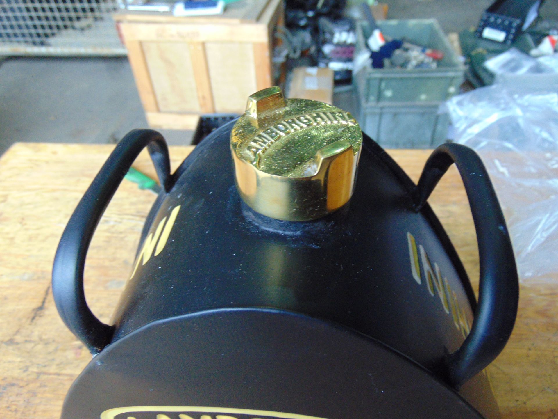 New Lamborghini Hand Painted Fuel/Oil Can with Brass Cap and Handles - Image 3 of 4