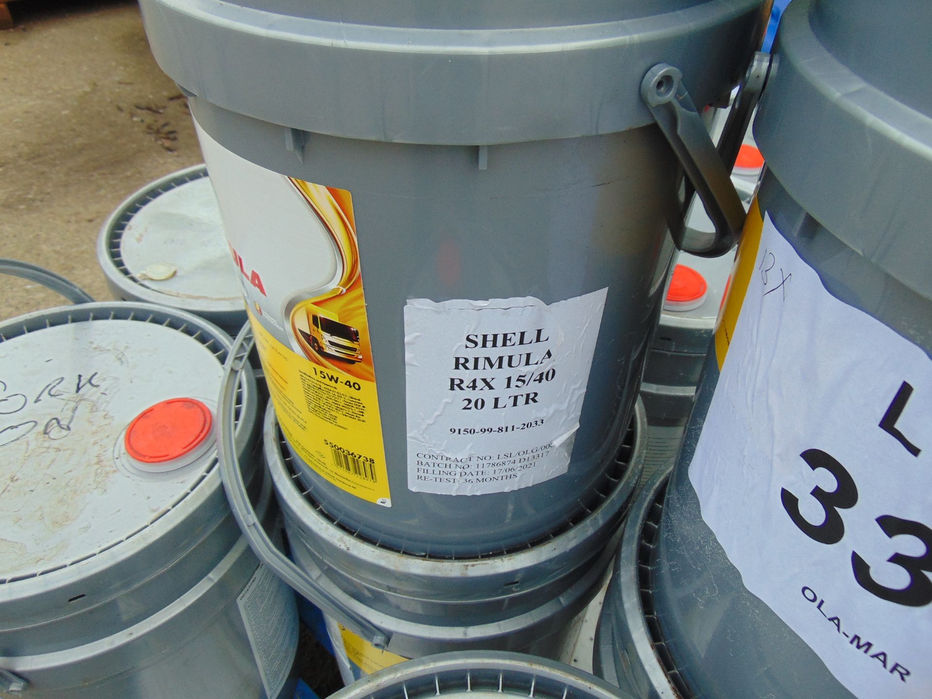 13 x 20 Litre Drums Shell Rimula R4 X, Shell Rimula R4X 15w40 Synthetic Motor OIL - Image 3 of 5