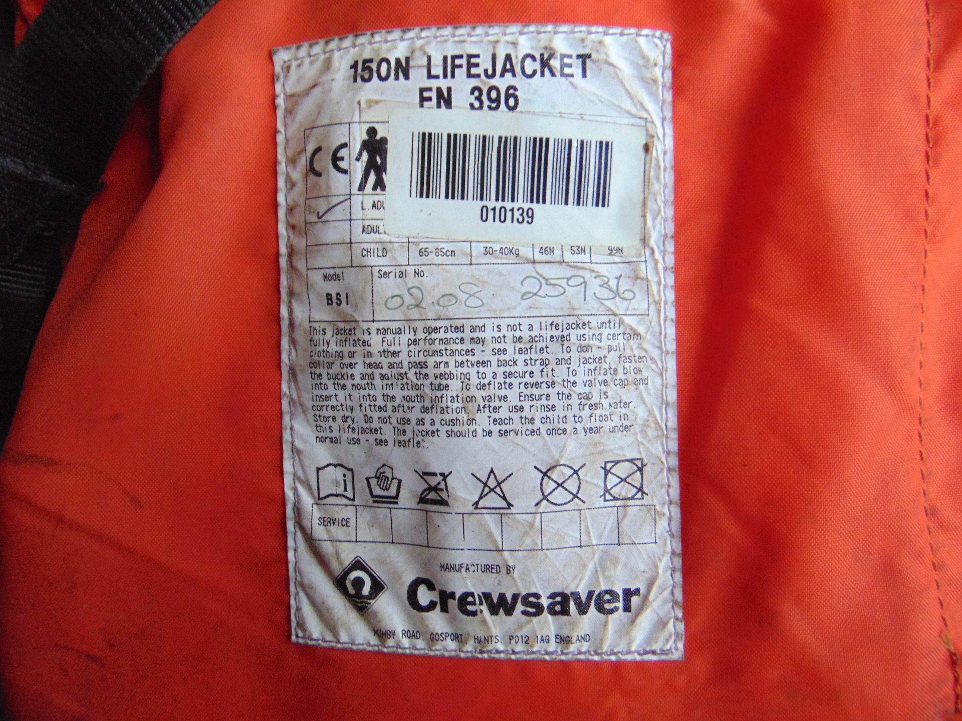 8 x Crew Saver Life Jackets - Image 5 of 5