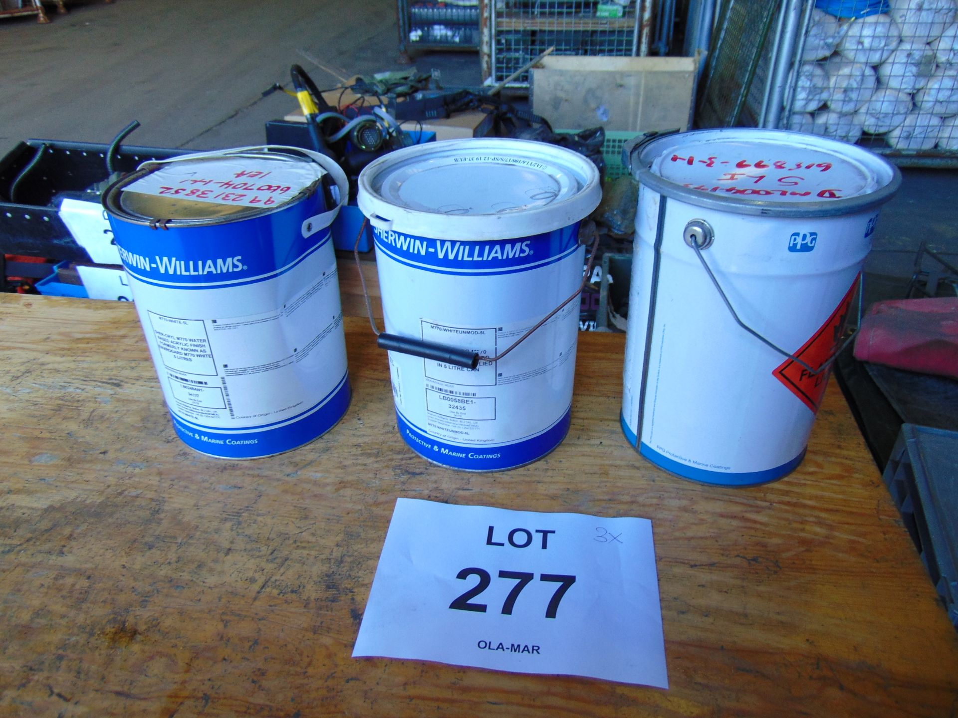 3 x Tins Sherwin Williams Paint (2 x White + 1 x Silver)