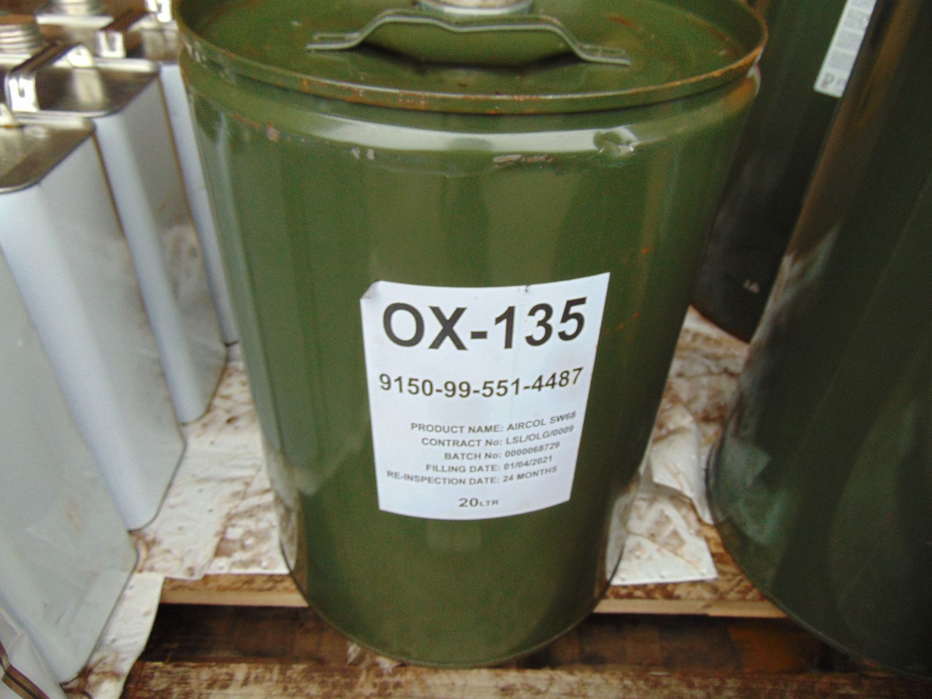 1 x 20 Litre Drum Aircol OX135, New Unissued Synthetic Refrigeration Compressor Lubricant - Image 2 of 3