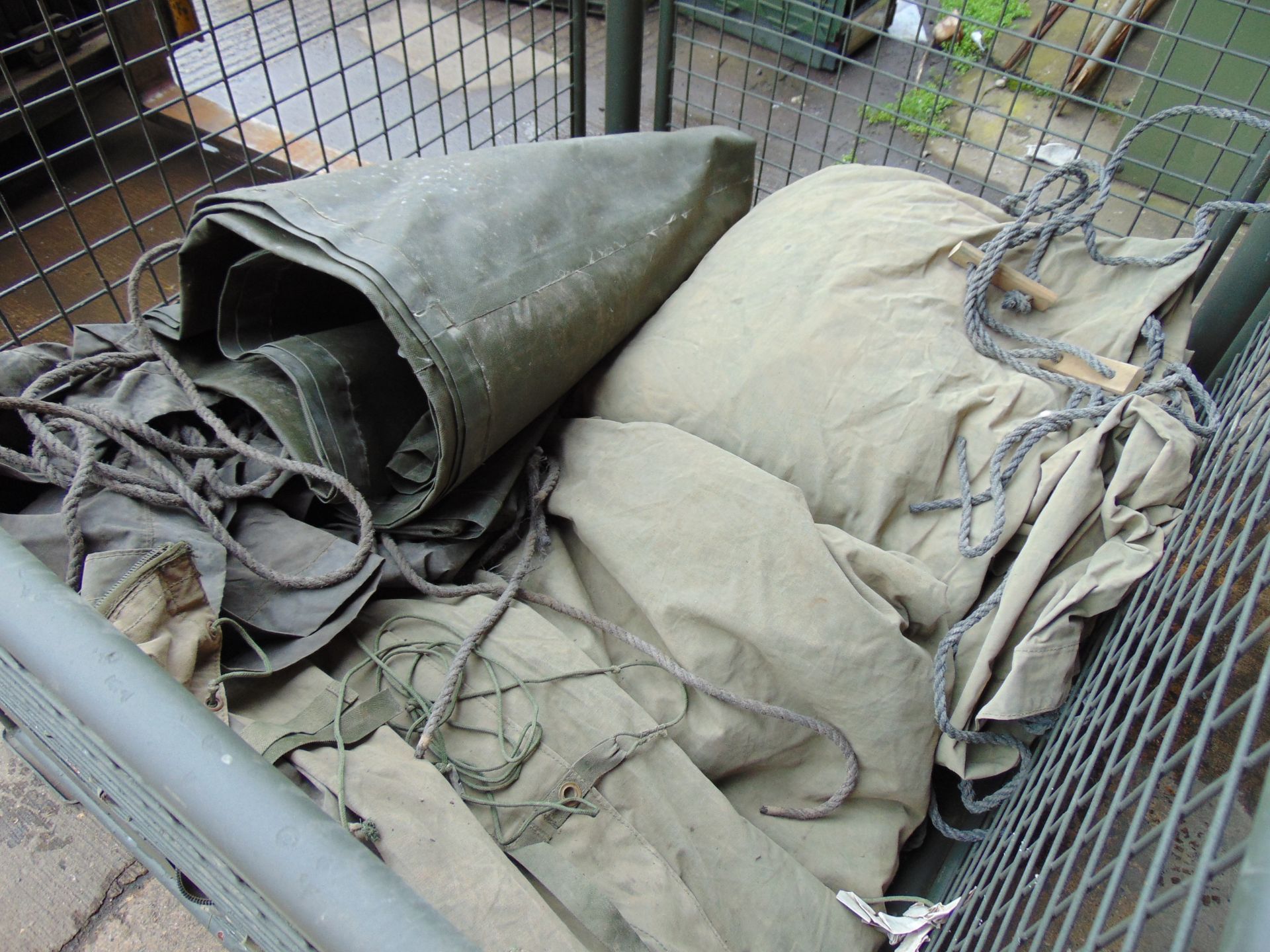 1 x Stillage of Tarpaulins, Canvas Sheets and Side Tents - Image 2 of 5