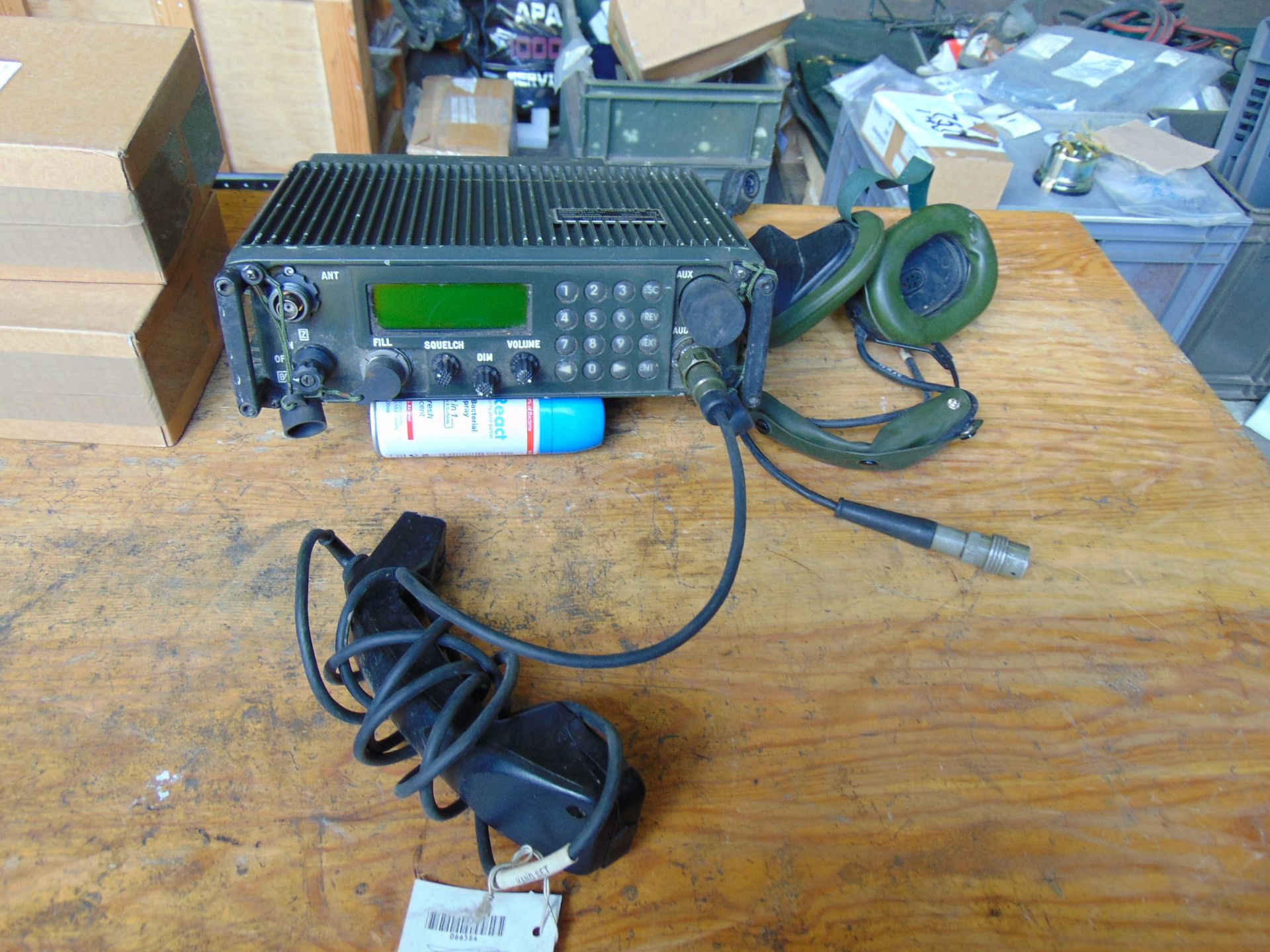 Bowman / Clansman Rayheon RT346 Transmitter Receiver c/w 2 New Batteries, Handset and Headset - Image 4 of 5