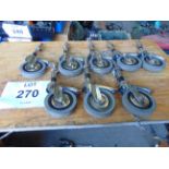 8 x Casters With Brake