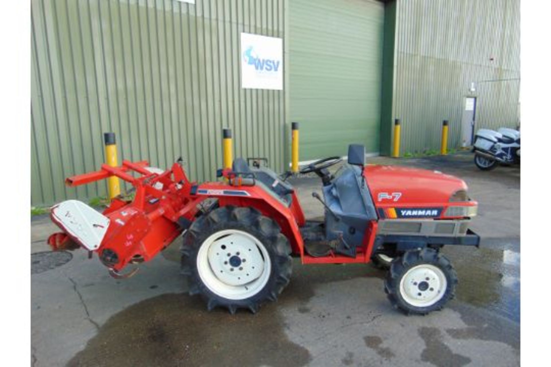 Yanmar F-7 4 x 4 Diesel Compact Tractor c/w RSA-1303 Rotorvator