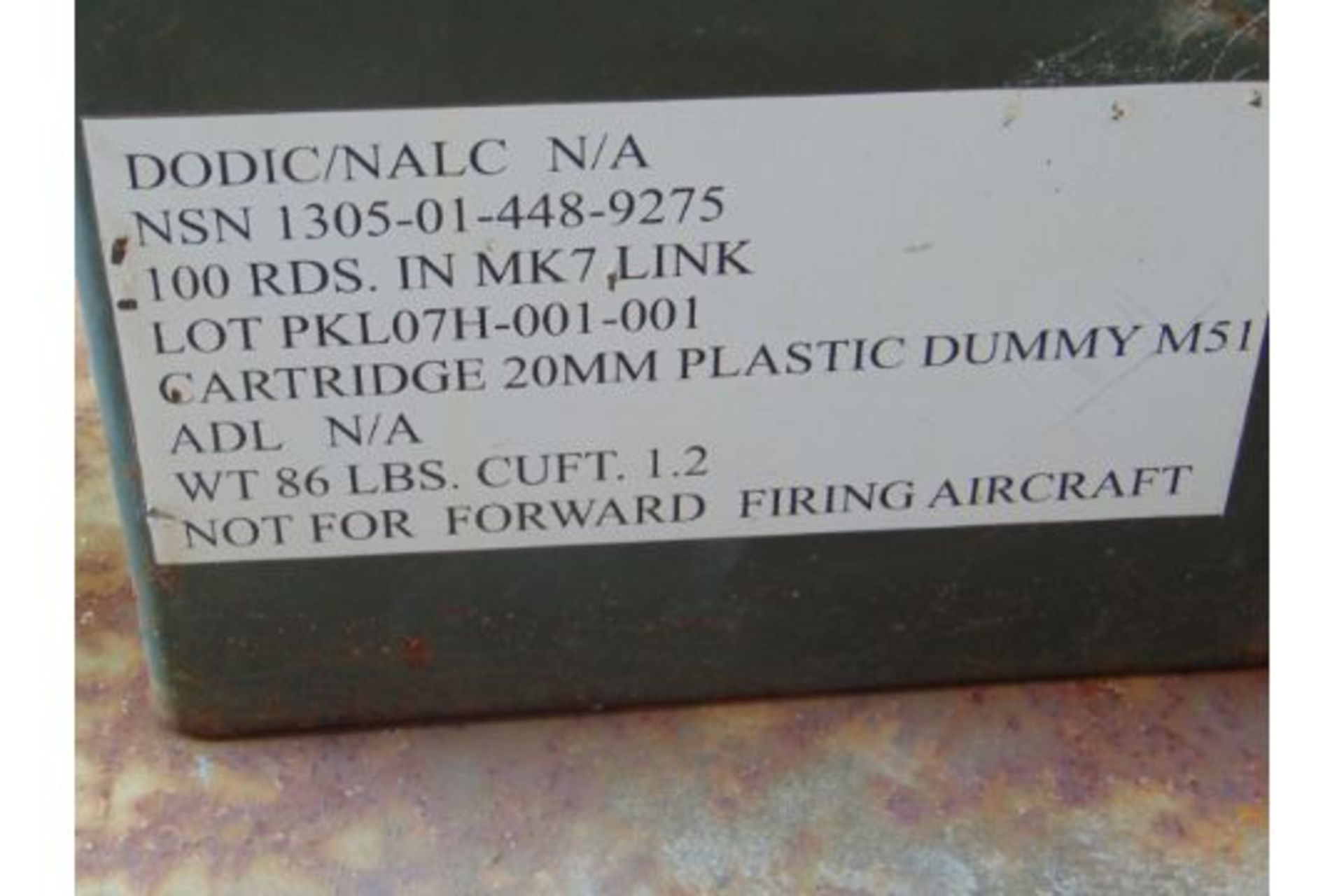 100 RDS OF 20M M151 DRILL RDS IN LINKS IN AMMO CAN from UK MOD - Image 4 of 4