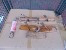 1 Set of 5 Antique Wood Working Tools and Sash Cord