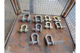 10 x Recovery D Shackles 50 ton to 25 ton