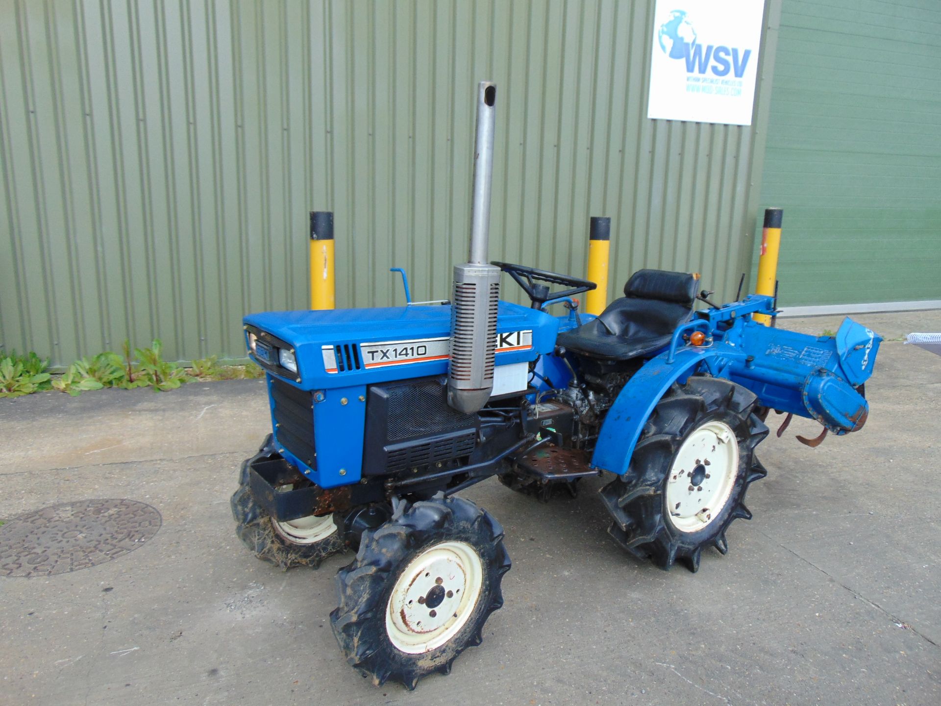 Iseki 1410 4x4 Diesel Compact Tractor c/w Rotavator 592 hrs, - Image 3 of 17