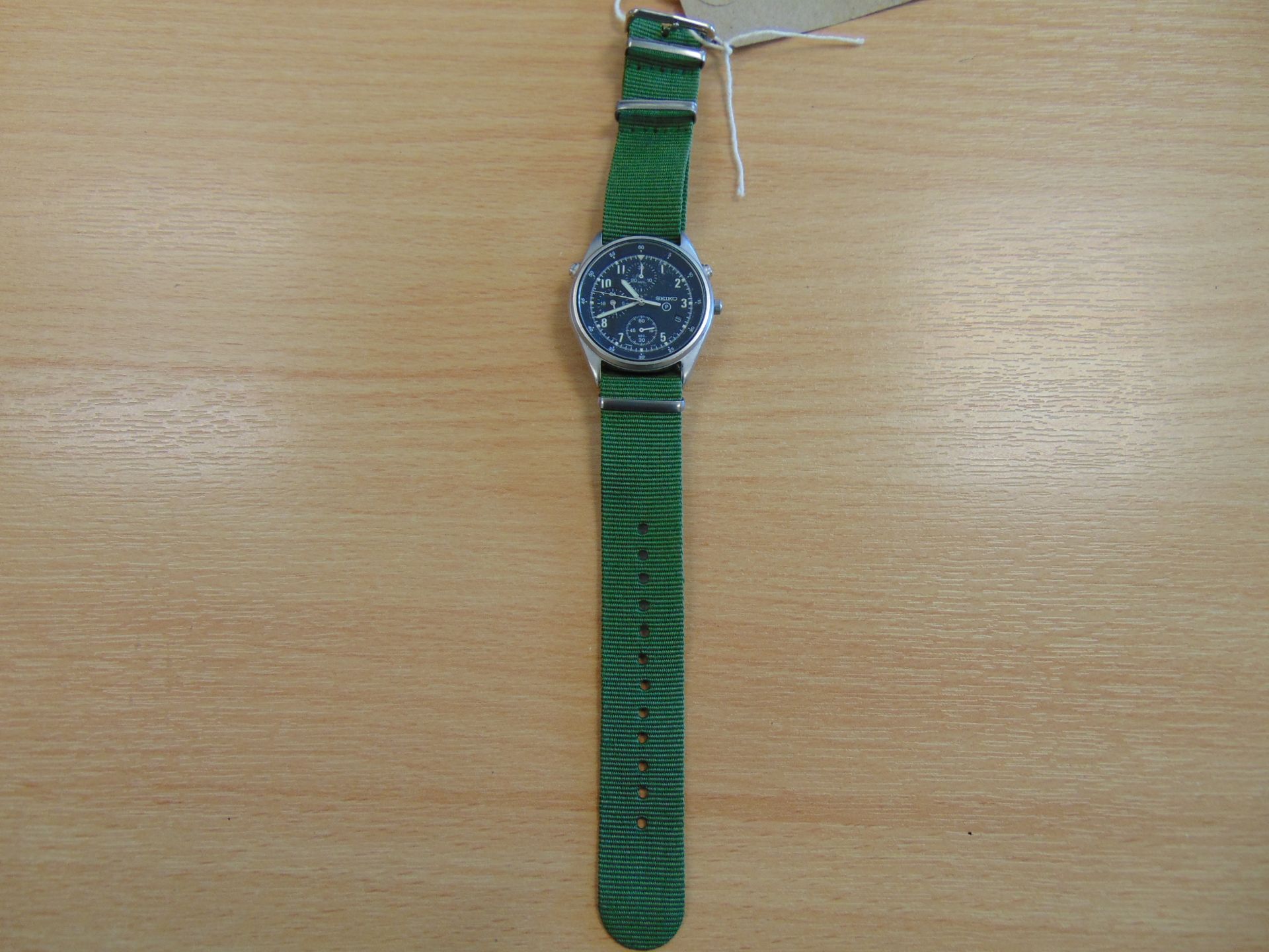 SEIKO Pilots Chrono RAF Tornado Force Issue Gen 2 Date Adjust Nato Marks, Date 1995 - Image 6 of 6