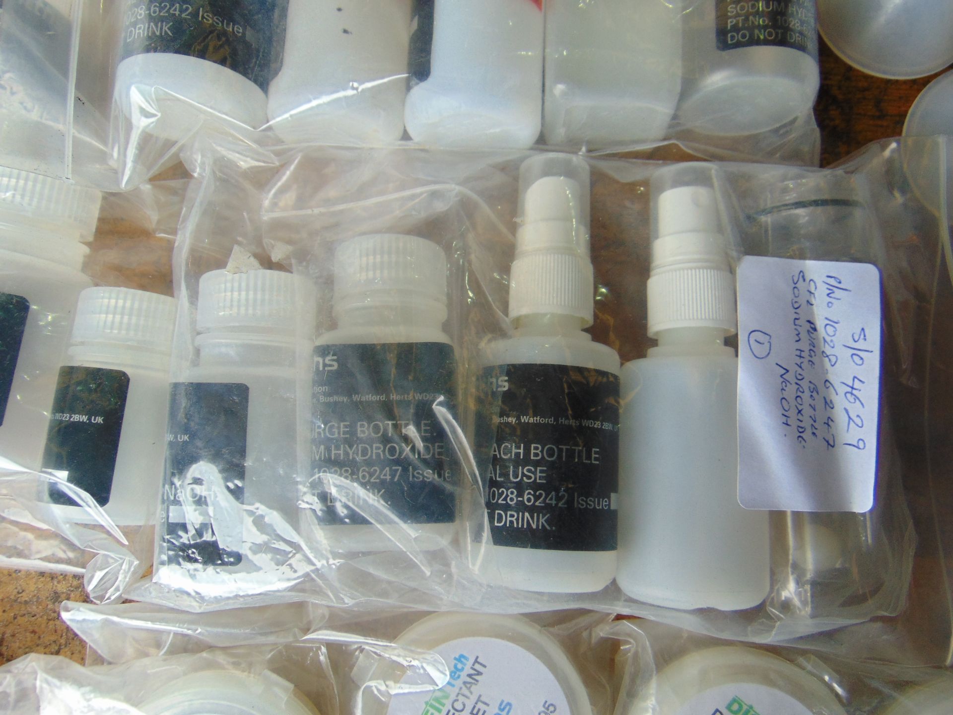 Assortment of Smiths Detection Small Plastic Bottles, Funnels & Disinfectant Tablets - Image 4 of 7