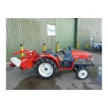 Yanmar F-7 4 x 4 Diesel Compact Tractor c/w RSA-1303 Rotorvator