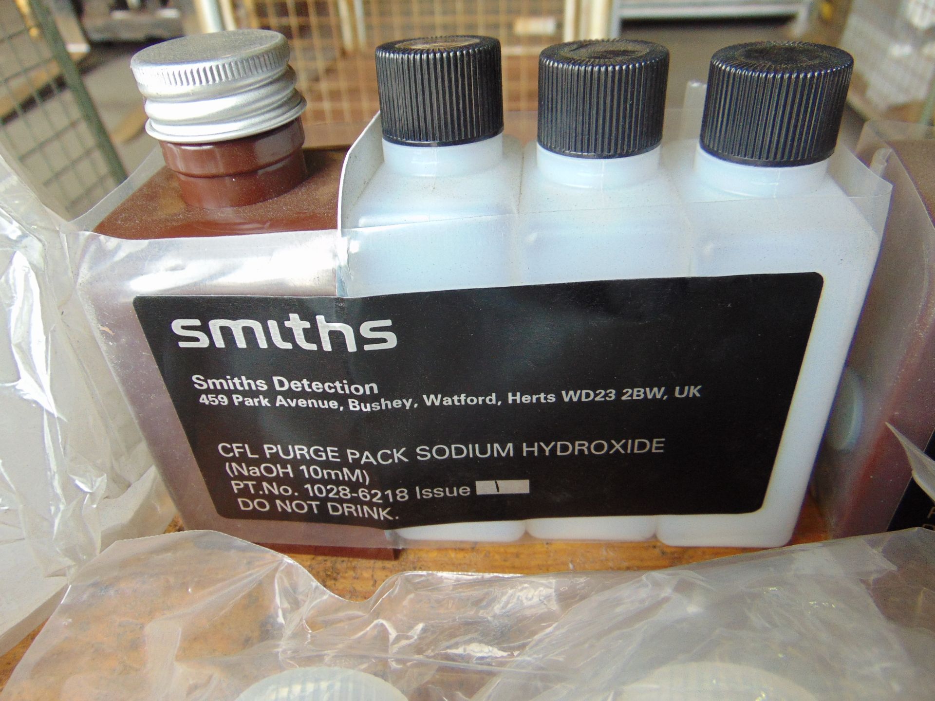 Assortment of Smiths Detection Small Plastic Bottles, Funnels & Disinfectant Tablets - Image 6 of 7