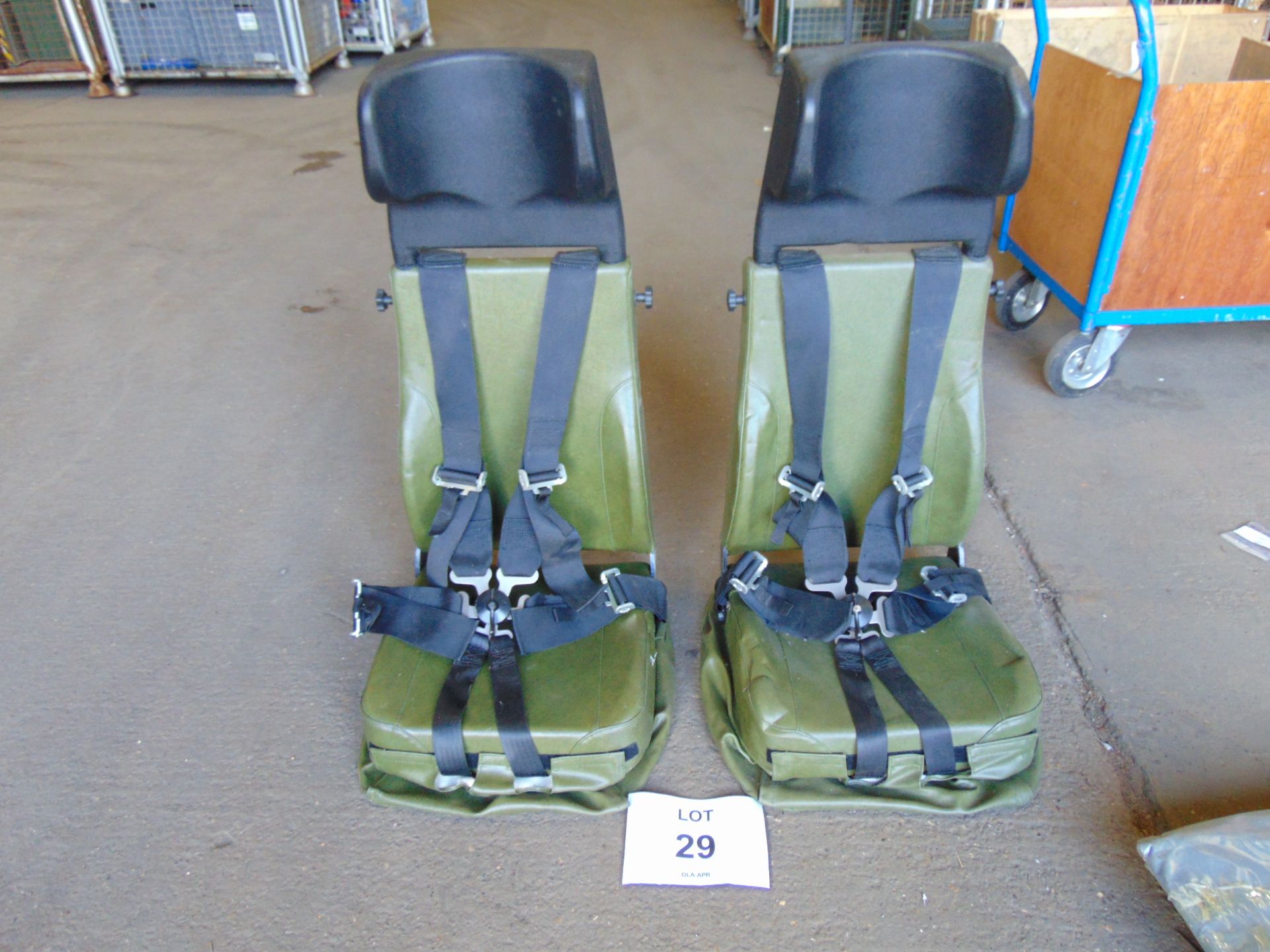 2 x New Unissued WIMIK Crew Seats c/w 5 Point Harness