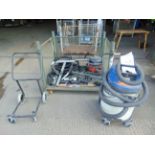 1 x Euroclean Shop Vacuum & Henry Vacuum w/ Trolley, Piping, Various Attachments etc.