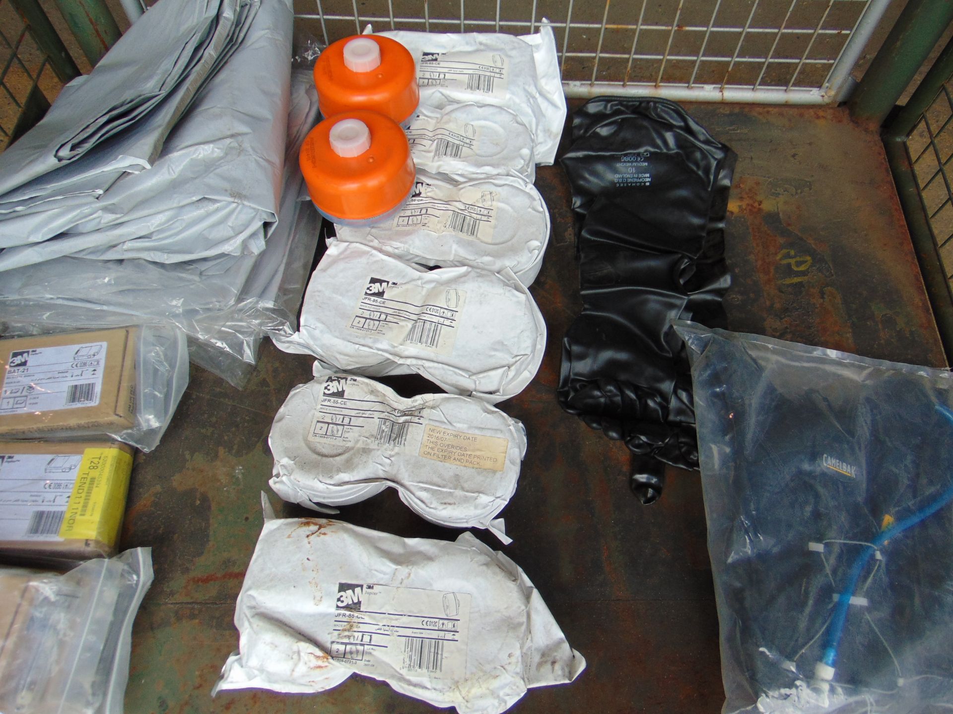 Stillage of 3M Filter Cartridges, Plastic Sheets, Camelback Personal Hydrator, HD Rubber Gloves etc. - Image 4 of 5