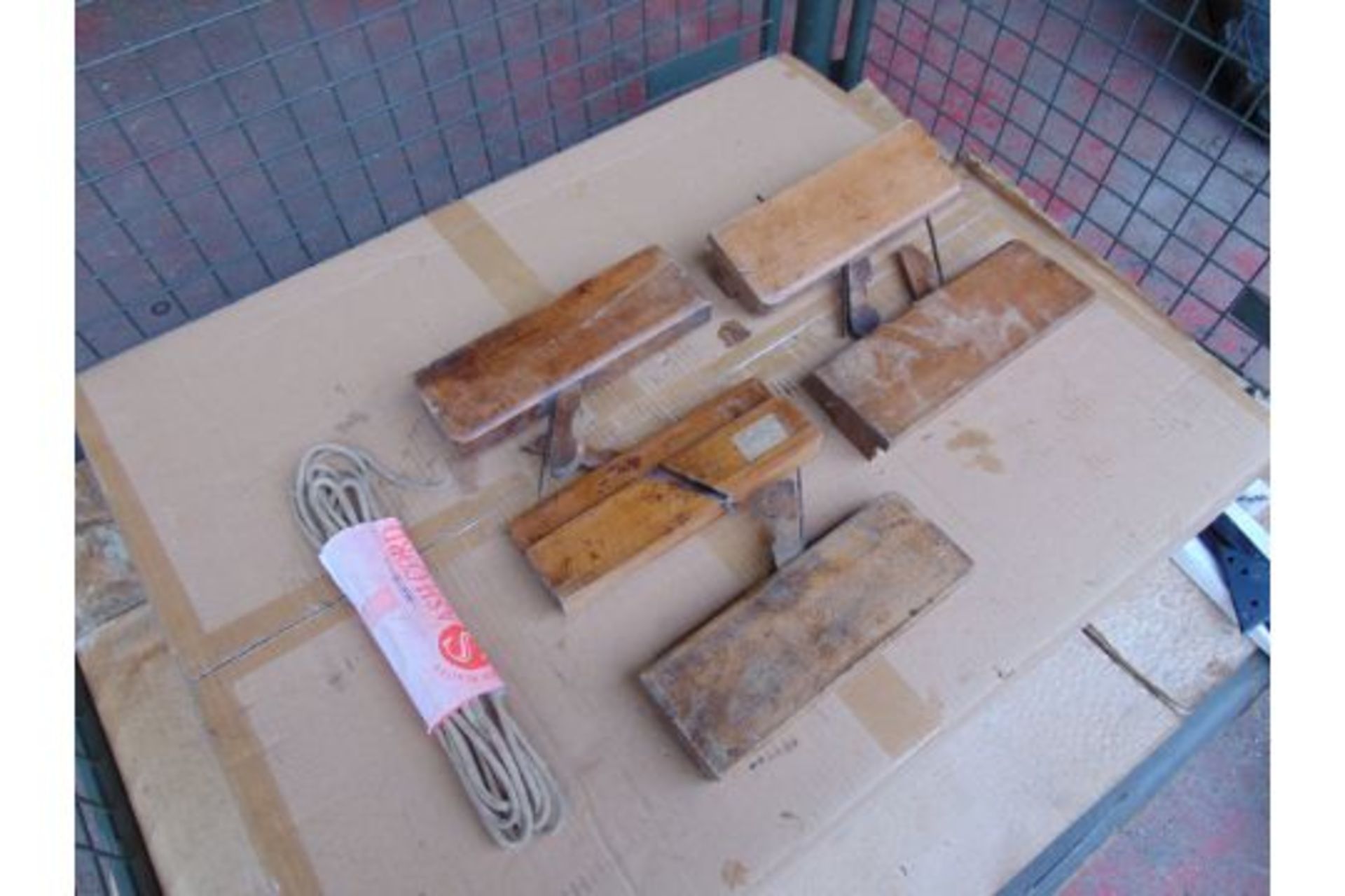 1 Set of 5 Antique Wood Working Tools and Sash Cord - Bild 5 aus 5