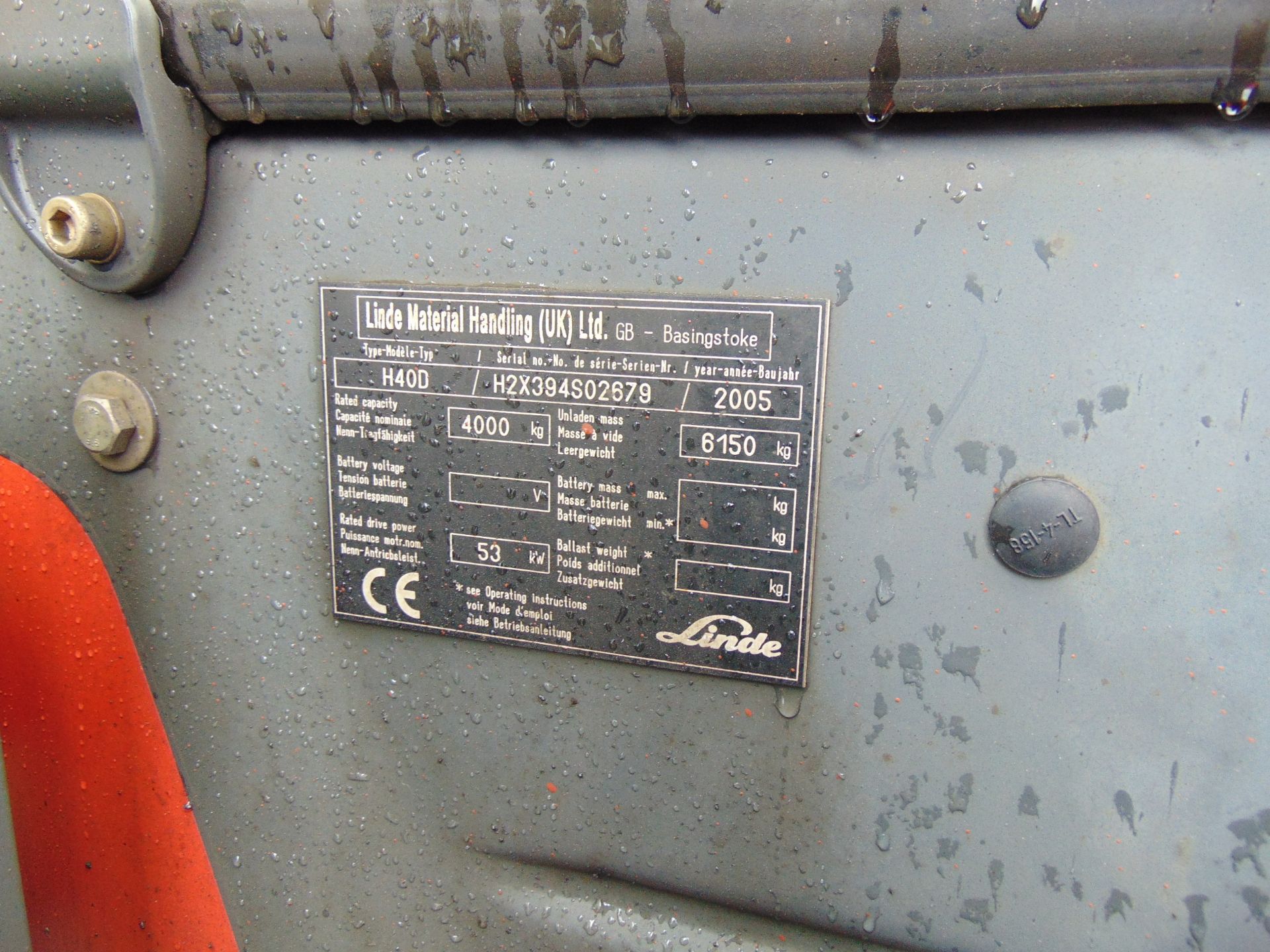 2005 Linde H40 4 ton Diesel Forklift - Image 7 of 28