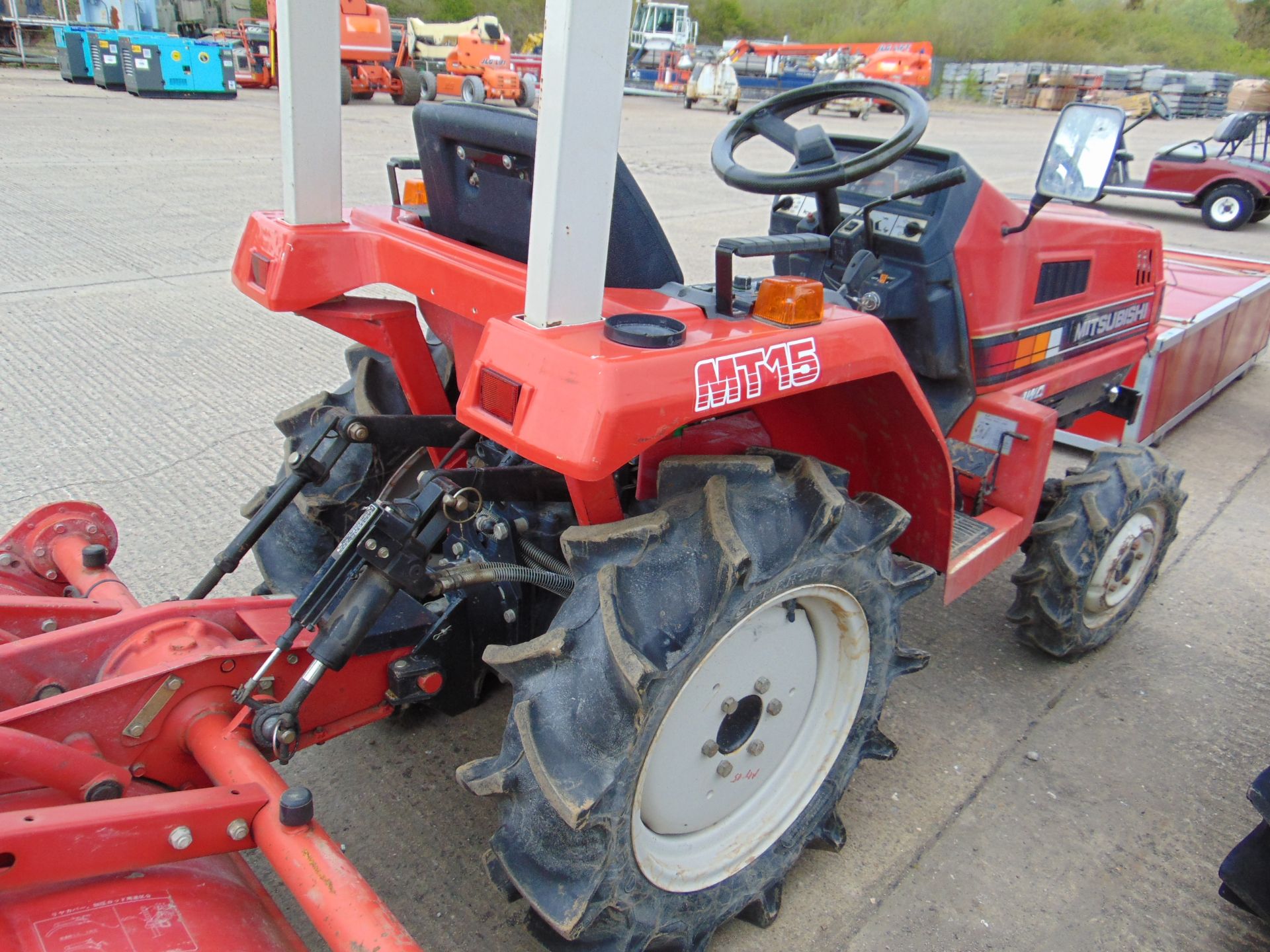 Mitsubishi MT 15 FI 4x4 Compact Tractor Diesel c/w Rotavator 669 hrs only - Image 13 of 17