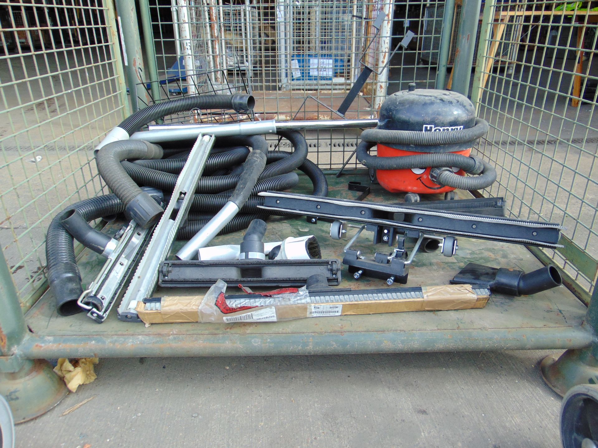 1 x Euroclean Shop Vacuum & Henry Vacuum w/ Trolley, Piping, Various Attachments etc. - Image 7 of 11