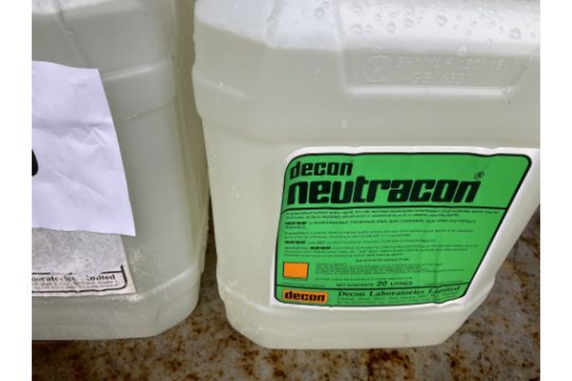 6X 20 LITRE DRUMS OF DECON SURFACE CLEANER MOD RESERVE STORES - Image 2 of 2