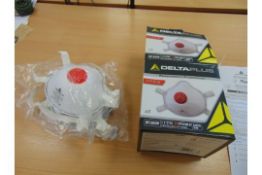 QTY 200 New Unused Delta Plus Dust Masks High Quality with Valve, MoD Reserve Stock