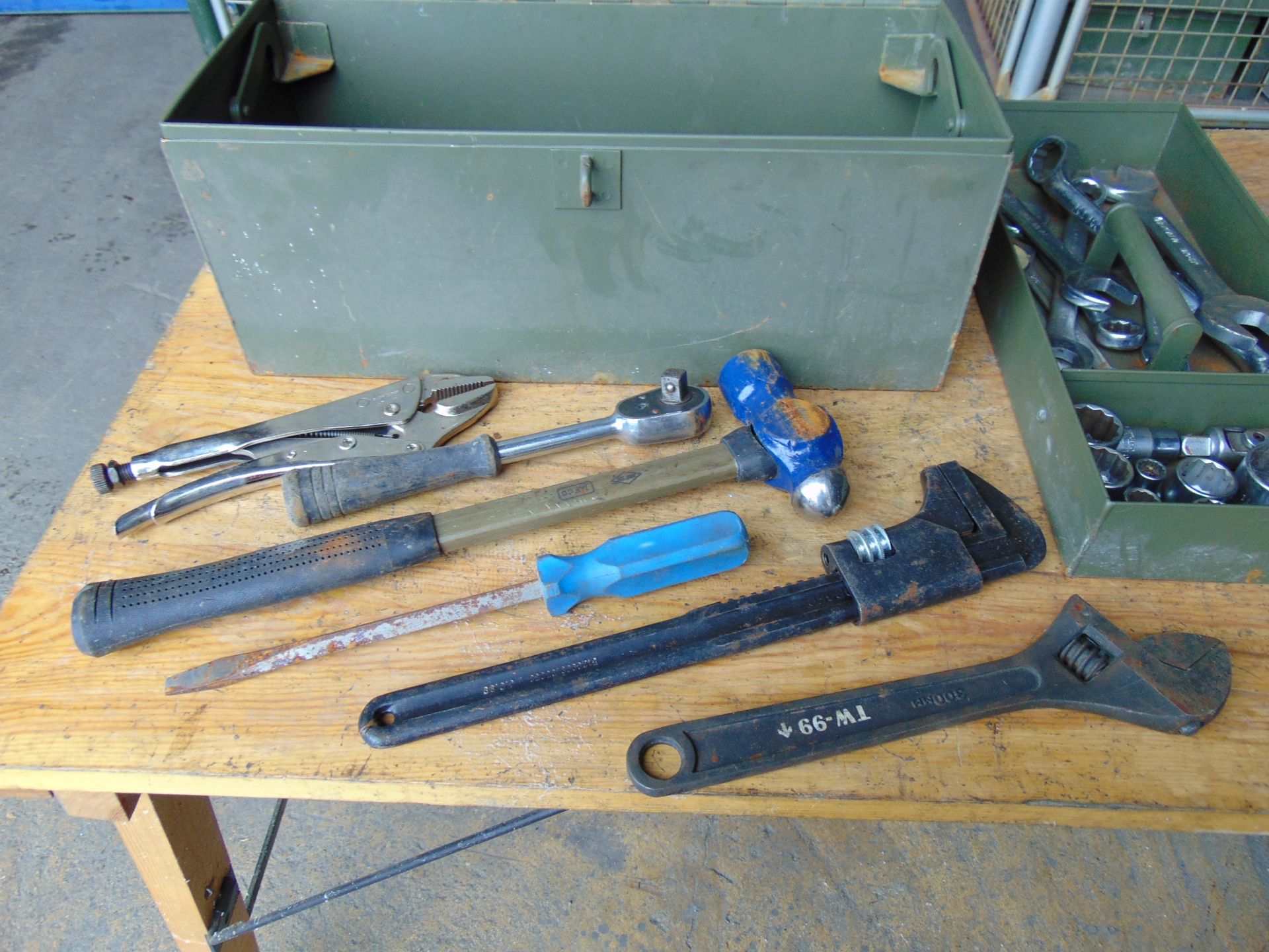 Ex MOD Tool Box w/ Various Tools - Image 3 of 5