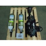 Drager PSS 7000 Self Contained Breathing Apparatus w/ 2 x Drager 300 Bar Air Cylinders