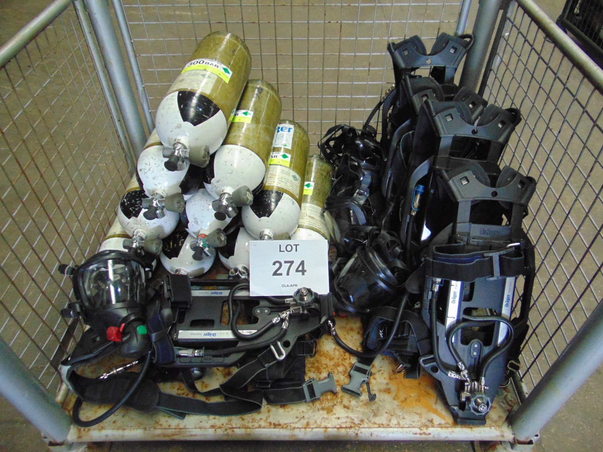 5 x Drager PSS 7000 Self Contained Breathing Apparatus w/ 10 x Drager 300 Bar Air Cylinders - Image 18 of 21