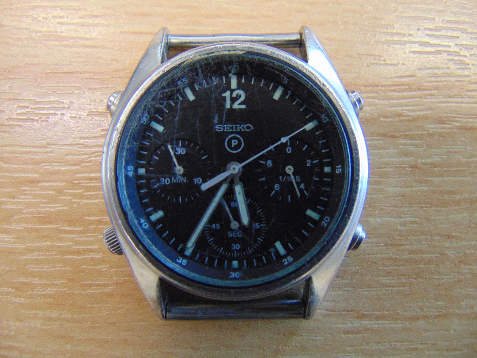 SEIKO Gen 1 Pilots Chrono RAF Harrier Force Issue Nato Marks, Date 1984 - Image 3 of 6