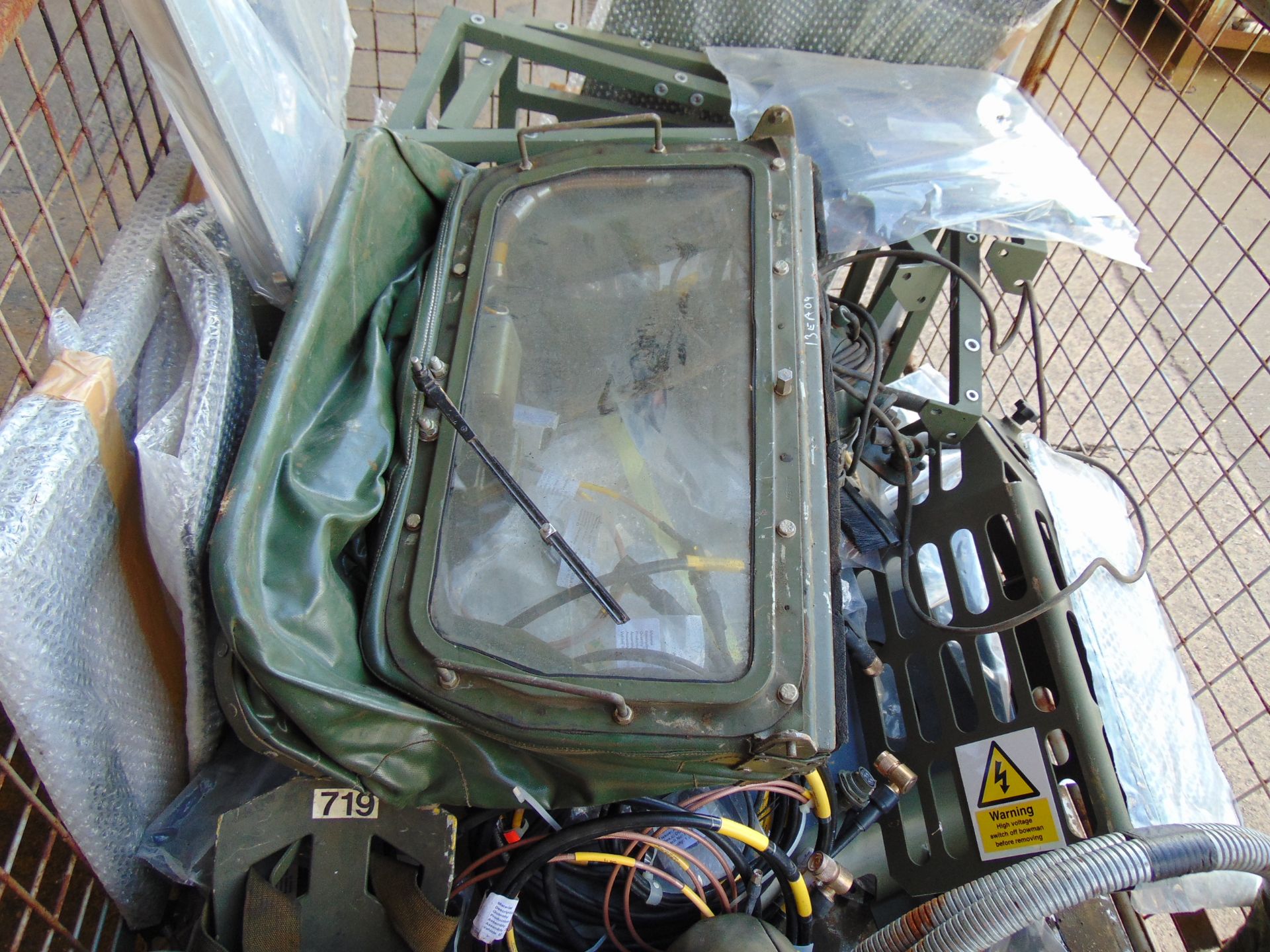 1 x Stillage of Unissued AFV Spares / CES Windscreen, Covers, Cable, Radio Mountings Etc - Image 3 of 5