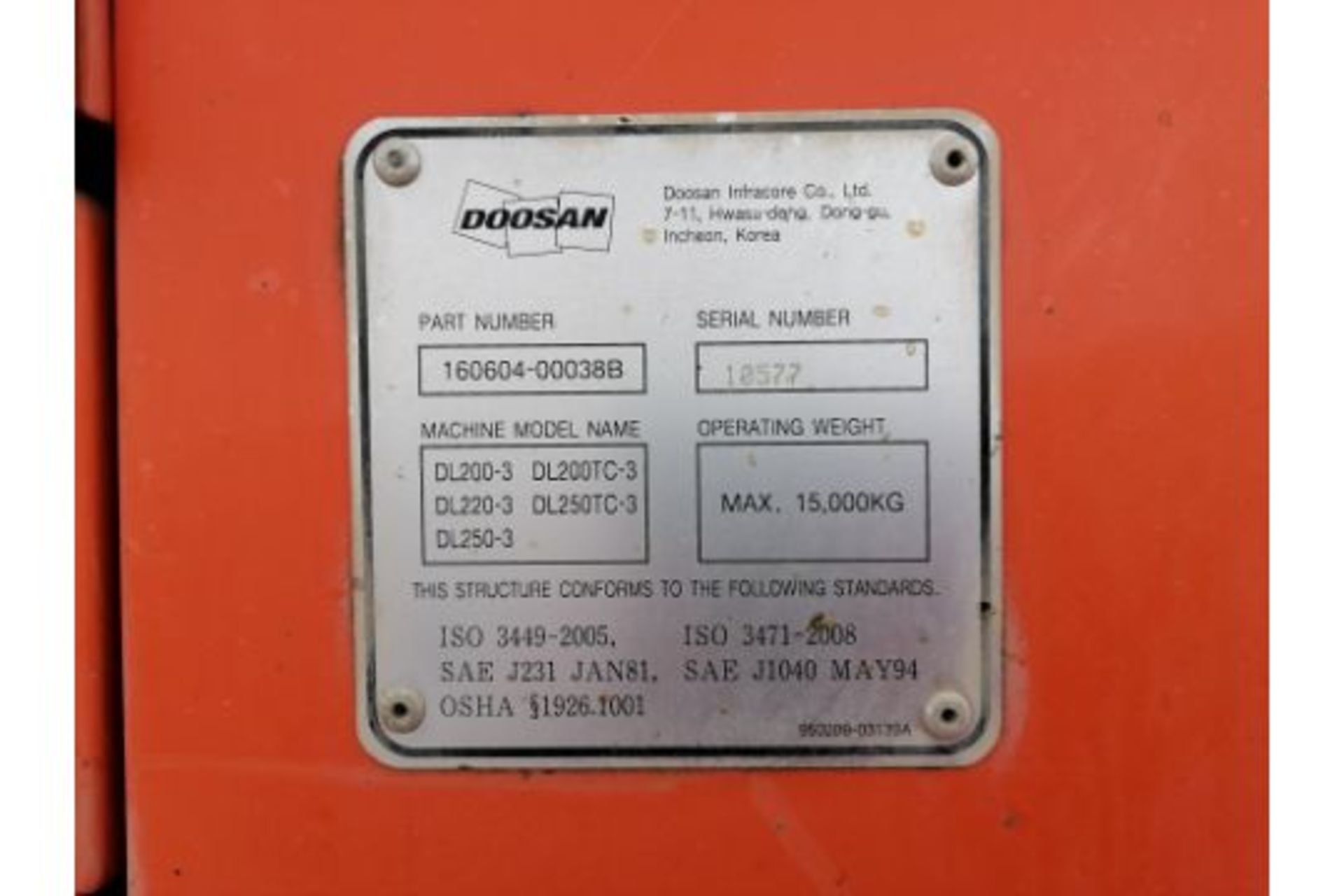 2016 Doosan DL250 Wheel Loader - 8,875 Hours - Bild 24 aus 25