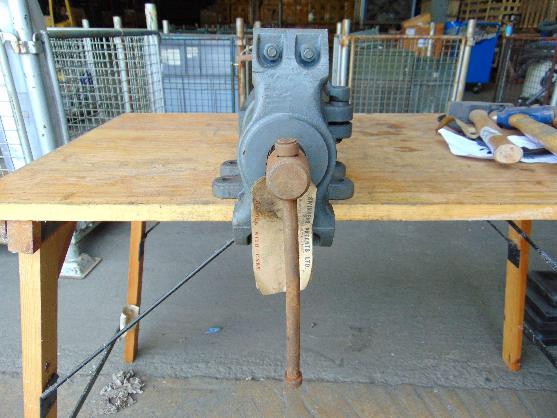 Swindens Patent Double Jaw Revolving Bench Vice - Image 12 of 18