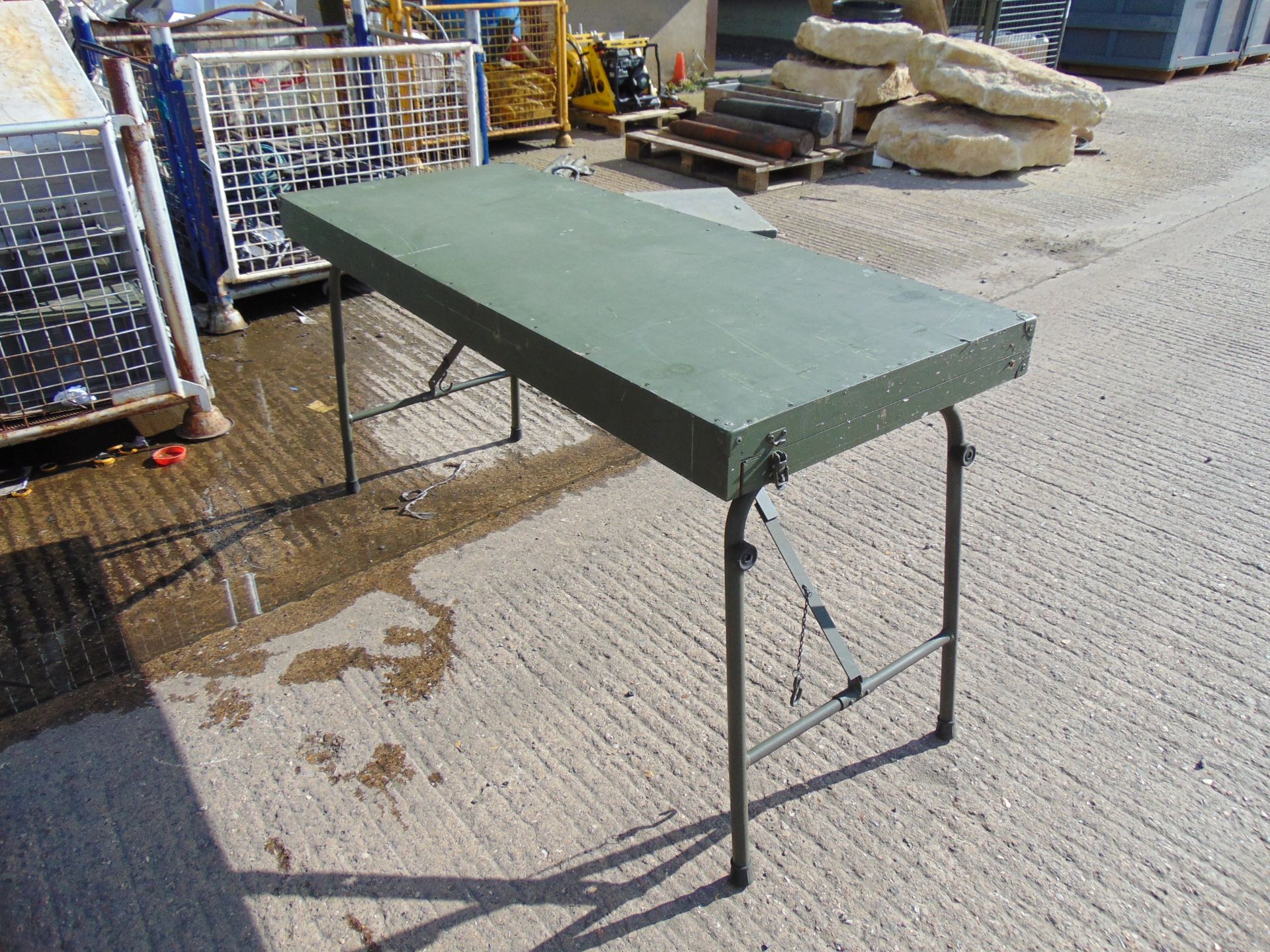 1 x Standard British Army Map/Field Office Table 5ft x 2ft - Image 4 of 7