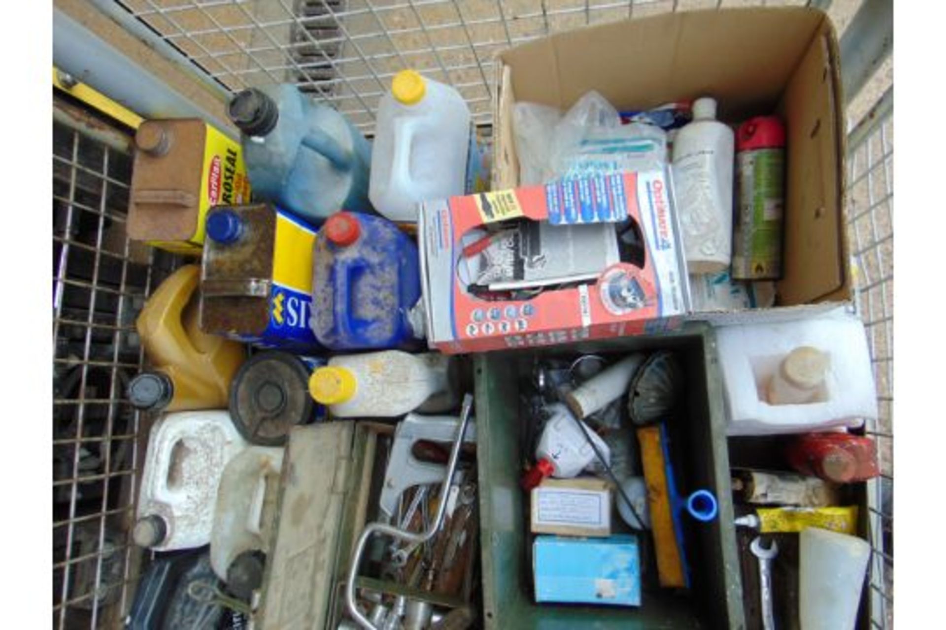Stillage of Tools, Oils, Cleaners, Grease etc. - Image 3 of 3