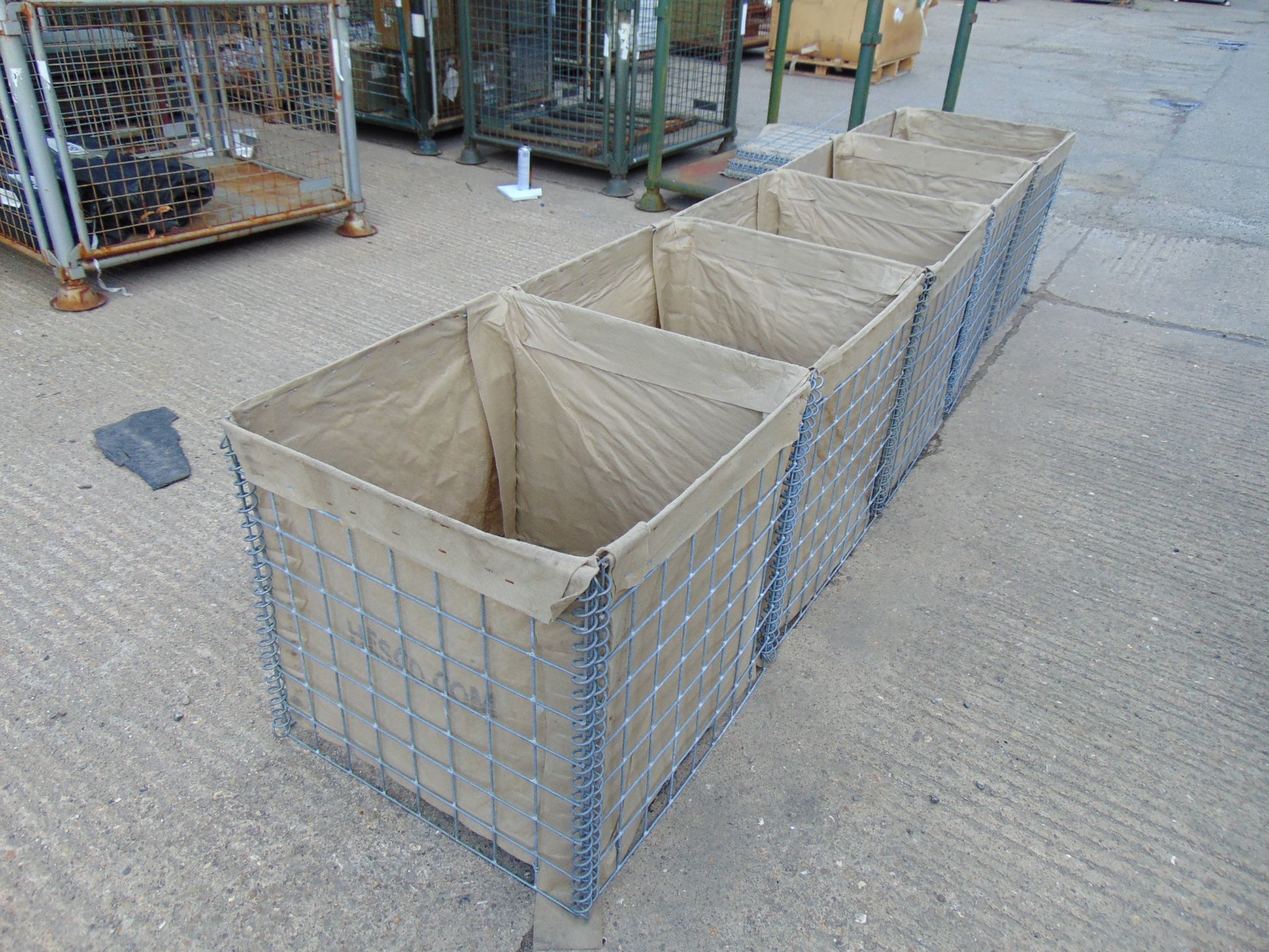 2 x New Unissued Hesco 3.2m x 64cms x 60cms Basket Units, 5 Baskets in Each Sections