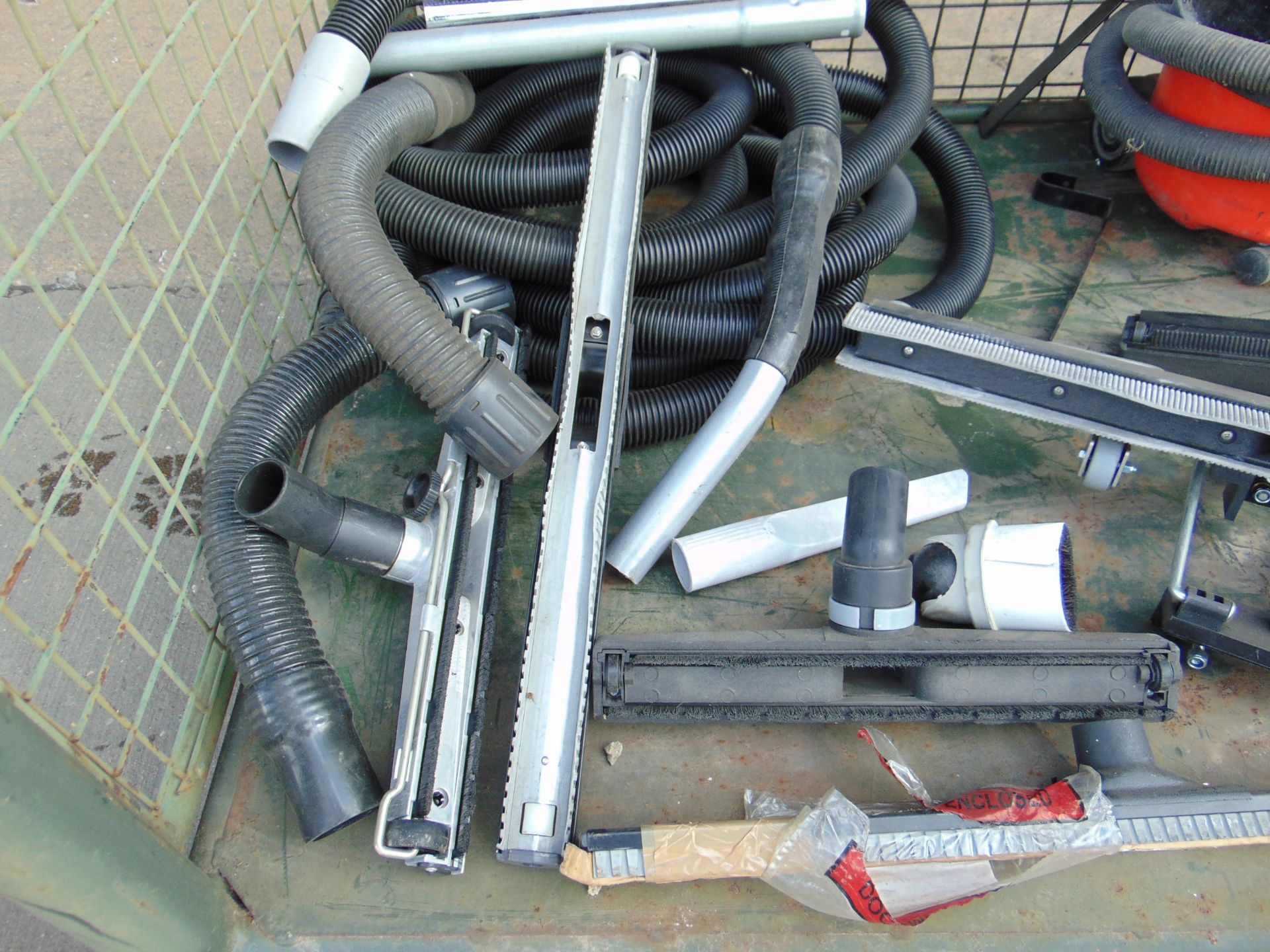 1 x Euroclean Shop Vacuum & Henry Vacuum w/ Trolley, Piping, Various Attachments etc. - Image 9 of 11