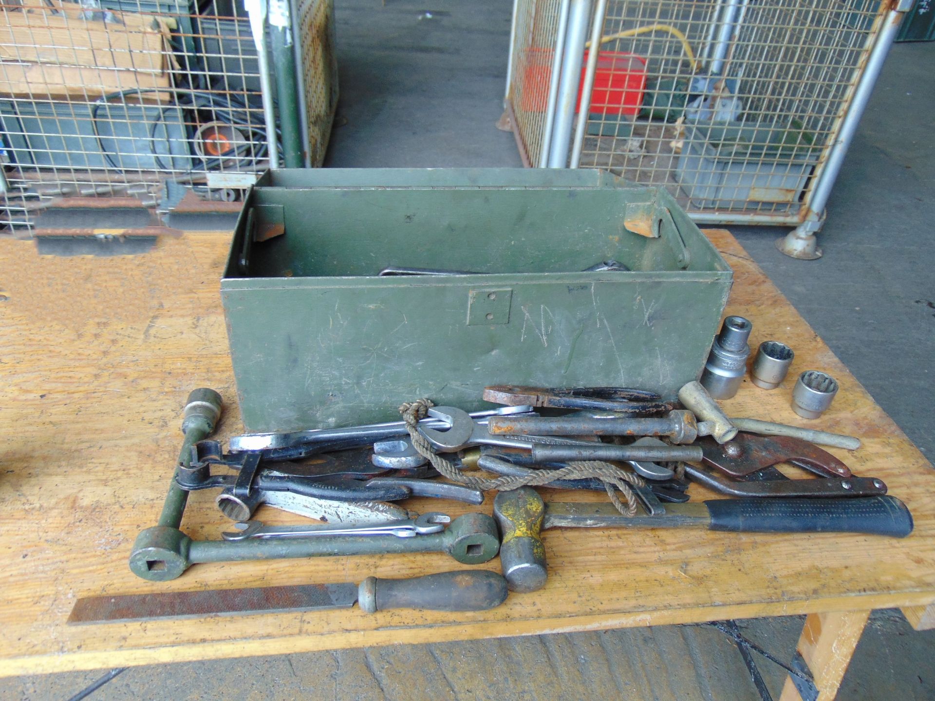 Ex MOD Tool Box w/ Various Tools as shown - Image 2 of 5