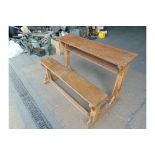 Antique Traditional Wooden School Bench Desk